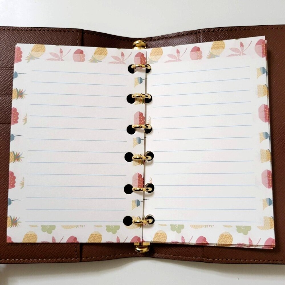 fits Louis Vuitton LV Small/PM Agenda: 60 Pages Colorful Refill Paper - Fruit